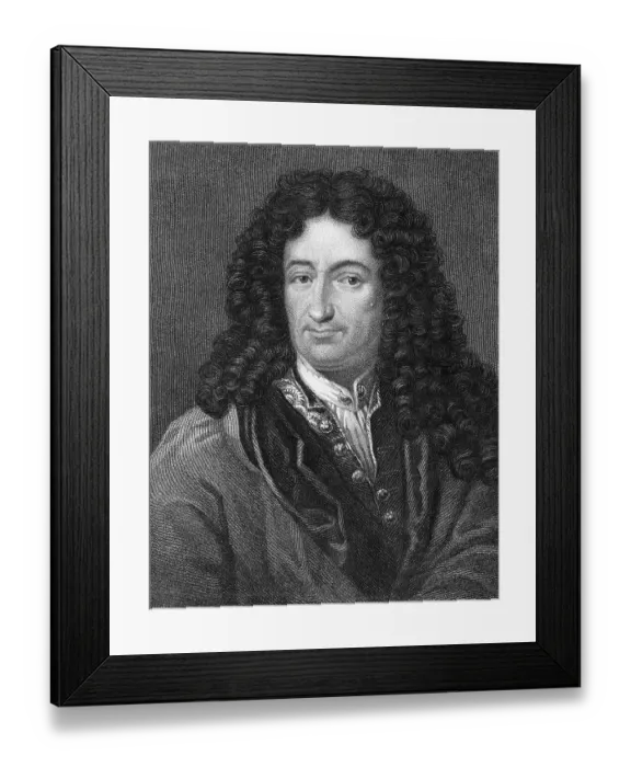 Framed Print : Engraving of Gottfried Wilhelm Leibnitz by Benjamin Holl Framed Print : Engraving of Gottfried Wilhelm Leibnitz by Benjamin Holl