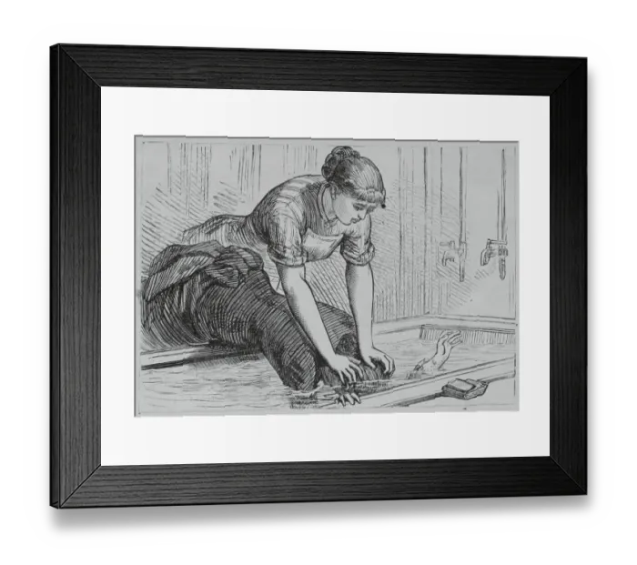 Framed Print : Article and Depiction of Woman Drowning Her Victim Framed Print : Article and Depiction of Woman Drowning Her Victim