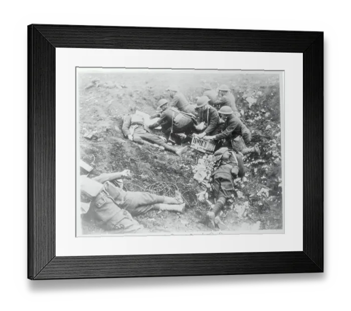 Framed Print : Soldiers in Trench Framed Print : Soldiers in Trench