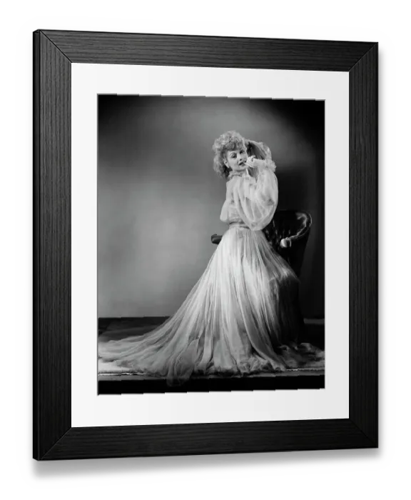 Framed Print : Lucille Ball in Long Chiffon Gown Framed Print : Lucille Ball in Long Chiffon Gown