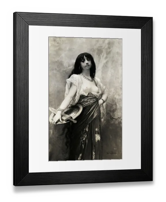 Framed Print : Painted Portrait of Salome W / Platter
