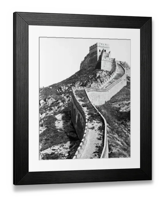 Framed Print : Vertical Section of Great Wall of China Framed Print : Vertical Section of Great Wall of China