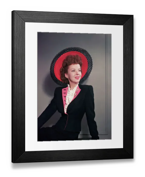 Framed Print : Ida Lupino In Hat And Suit Framed Print : Ida Lupino In Hat And Suit