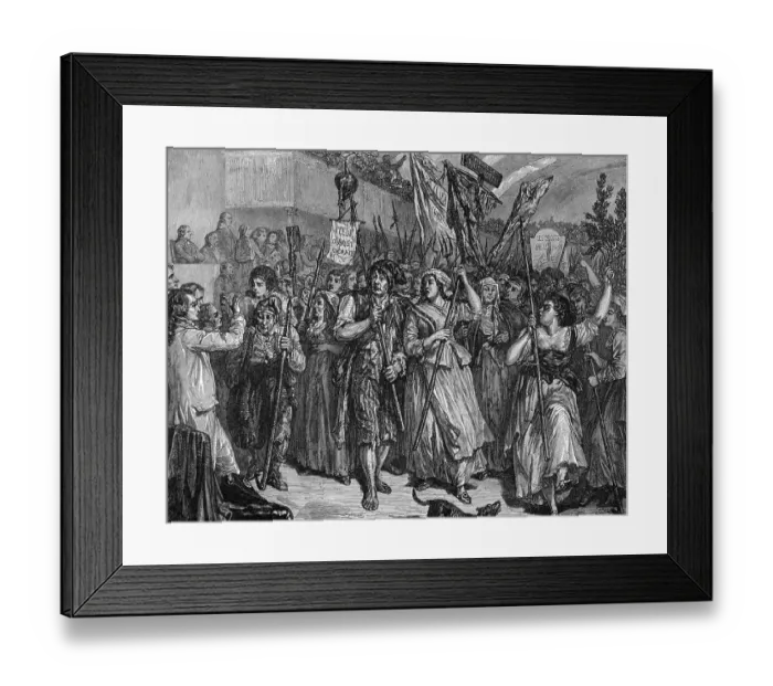 Framed Print : Woodcut, Women In Fr Rev; Invade Assembly Framed Print : Woodcut, Women In Fr Rev; Invade Assembly
