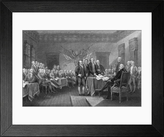 Framed Print : Signing Of Declaration / Independence;Engr
