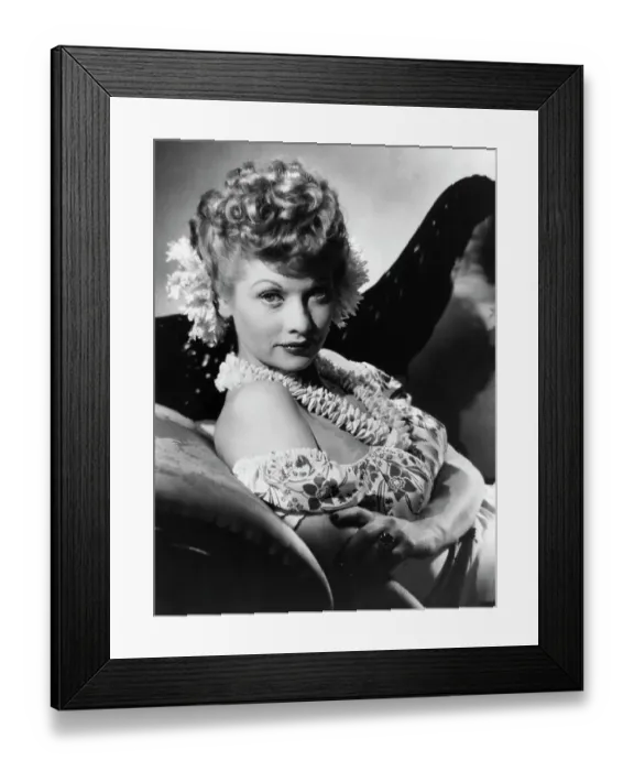 Framed Print : L Ball in Glamour Hawaiian Portrait Framed Print : L Ball in Glamour Hawaiian Portrait