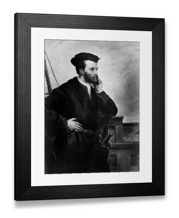 Framed Print : Jacques Cartier by Theophile Hamel Framed Print : Jacques Cartier by Theophile Hamel