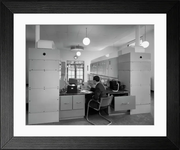Framed Print : Man Operating Ferranti Mark I Computer Framed Print : Man Operating Ferranti Mark I Computer