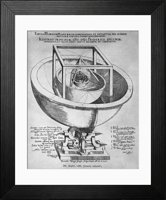 Framed Print : Engraving of Johannes Kepler's Astrolabe Framed Print : Engraving of Johannes Kepler's Astrolabe