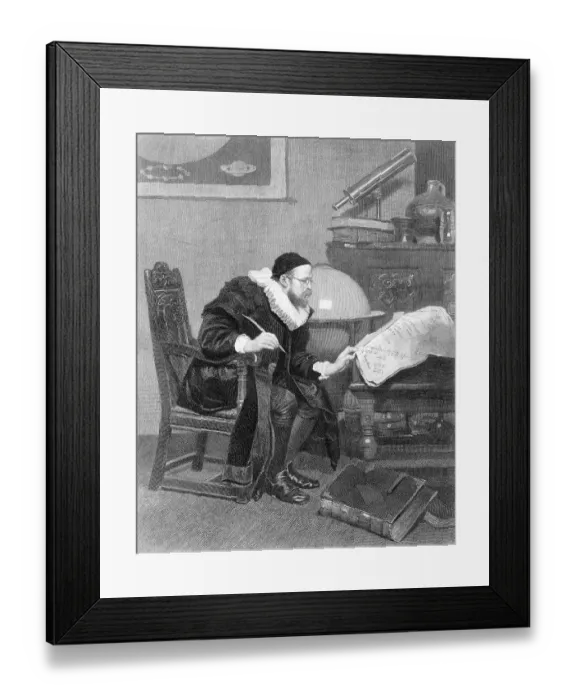 Framed Print : The Astrologer Engraving Framed Print : The Astrologer Engraving