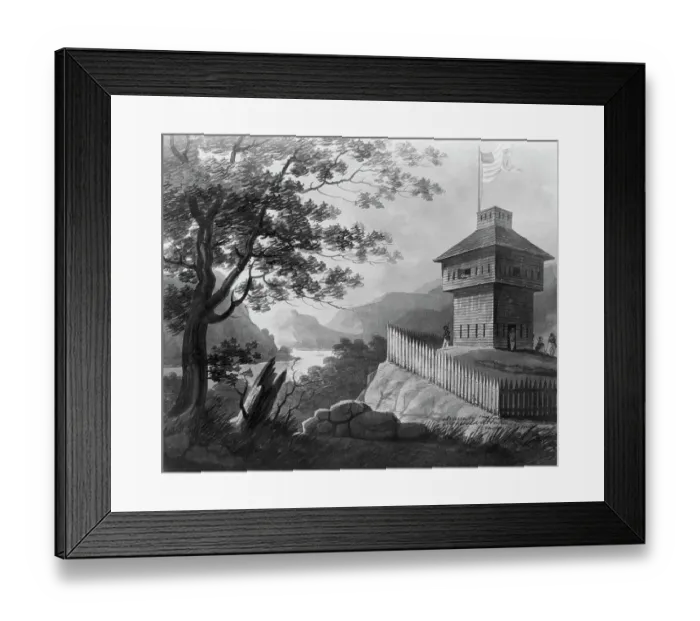 Framed Print : Blockhouse At West Point, 1802, Painting Framed Print : Blockhouse At West Point, 1802, Painting