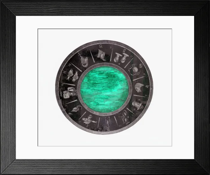 Framed Print : Circular Zodiac Sign Showing Animals Framed Print : Circular Zodiac Sign Showing Animals