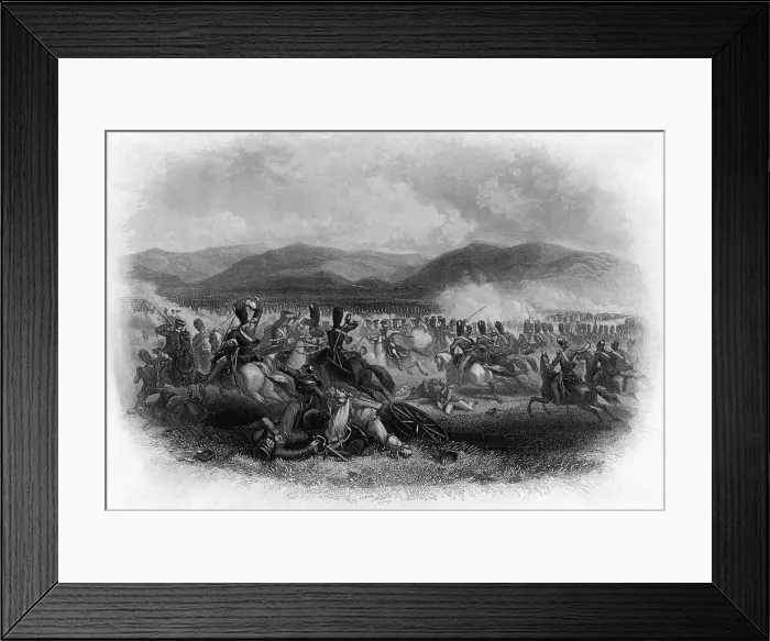 Framed Print : Charge Of Cavalry; Illust