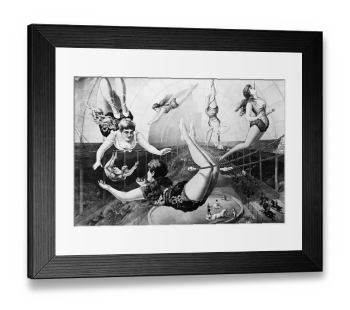 Framed Print : Poster Of Trapeze Artists 1890