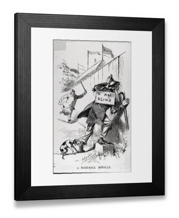 Framed Print : Blind Man Watches Baseball Game Framed Print : Blind Man Watches Baseball Game