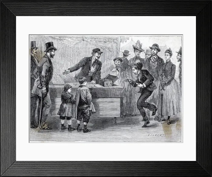 Framed Print : Boy Jumping From Electric Shock Experime
