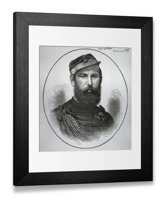 Framed Print : King Charles Xv Of Sweden Portrait Framed Print : King Charles Xv Of Sweden Portrait