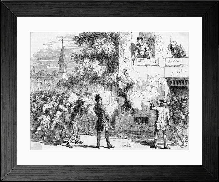 Framed Print : Engraving After The Assassination of Joseph Smith by Didier