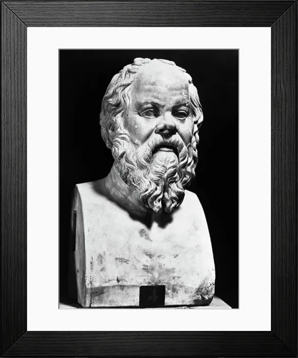 Framed Print : Portrait Bust Of Socrates Framed Print : Portrait Bust Of Socrates