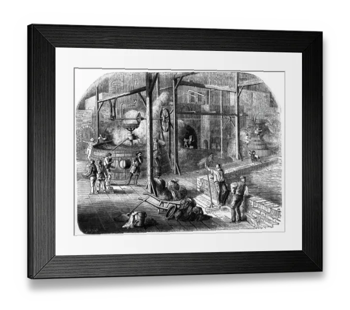 Framed Print : Brewery In The Mid 19Th Century