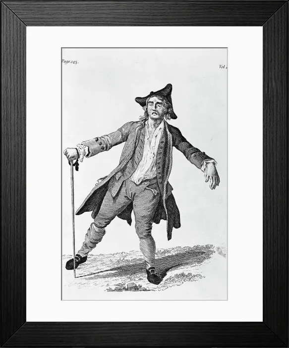 Framed Print : 18th Century Engraving Of A Drunken Man Framed Print : 18th Century Engraving Of A Drunken Man