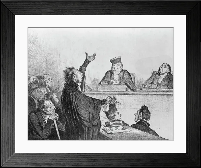 Framed Print : Lithograph Of Court Room Scene Framed Print : Lithograph Of Court Room Scene