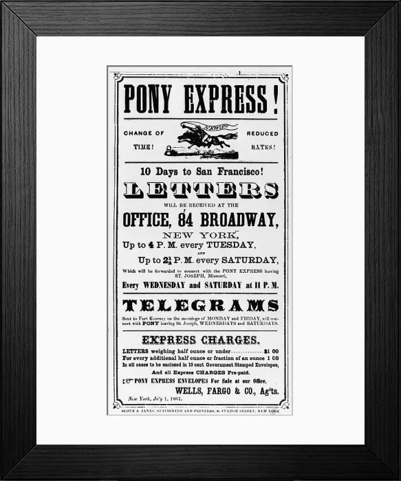 Framed Print : Pony Express! Poster Framed Print : Pony Express! Poster