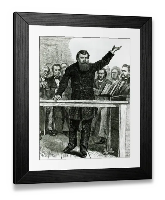 Framed Print : Great Revival; Man Preaching At Hippodro