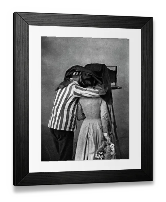 Framed Print : Couple Takes A Picture Framed Print : Couple Takes A Picture