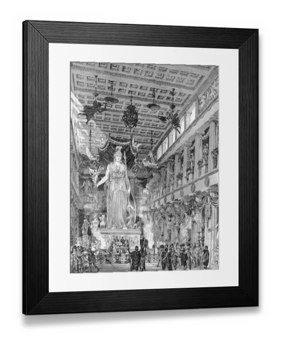 Framed Print : Ivory Statue Of Athena; Parthenon