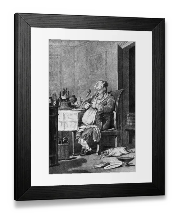 Framed Print : The Gourmand Enjoying Himself Framed Print : The Gourmand Enjoying Himself