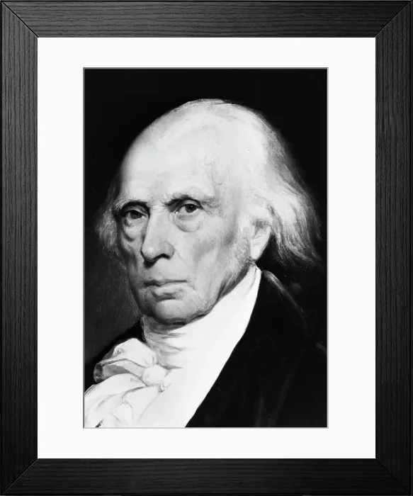 Framed Print : Portrait of James Madison Framed Print : Portrait of James Madison