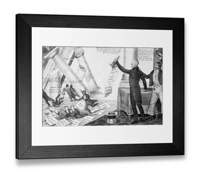 Framed Print : Political Cartoon of Andrew Jackson Framed Print : Political Cartoon of Andrew Jackson