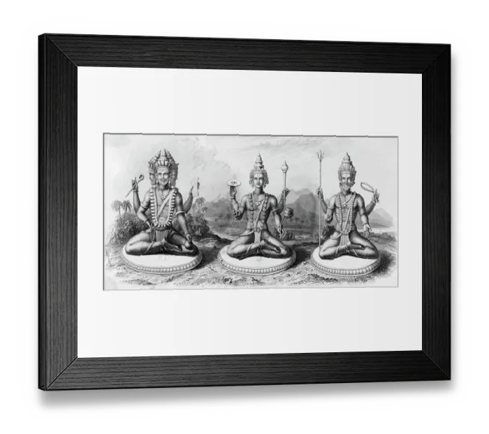 Framed Print : Engraving of Vishnu, God of The Hindu Trinity Framed Print : Engraving of Vishnu, God of The Hindu Trinity