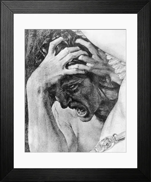 Framed Print : A Man's Head Based on a Detail of An Allegory With Venus and Cupid by Bronzino Framed Print : A Man's Head Based on a Detail of An Allegory With Venus and Cupid by Bronzino