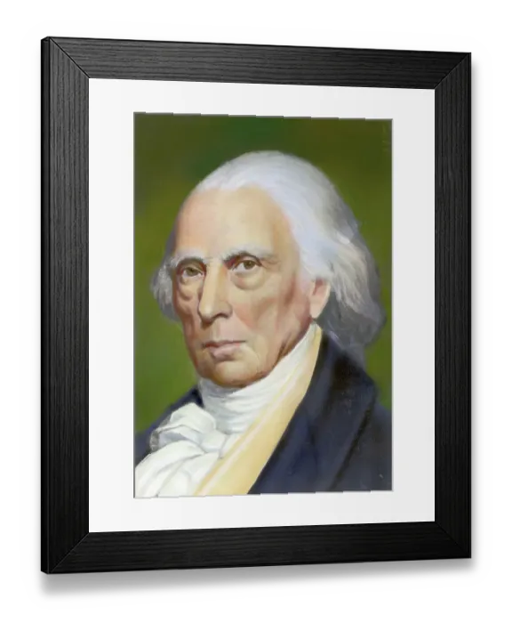 Framed Print : Portrait of James Madison Framed Print : Portrait of James Madison