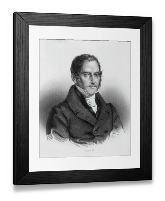 Framed Print : German Violin Virtuoso Spohr, Headshould Framed Print : German Violin Virtuoso Spohr, Headshould