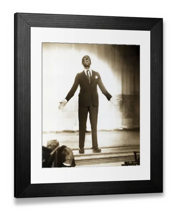 Framed Print : Al Jolson With Blackface Performing Framed Print : Al Jolson With Blackface Performing