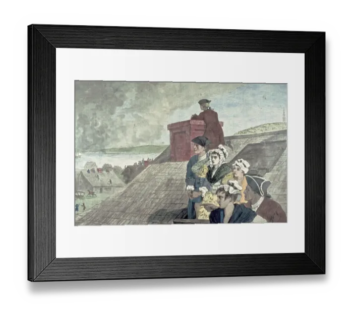 Framed Print : Viewing Battle From a Roof Framed Print : Viewing Battle From a Roof