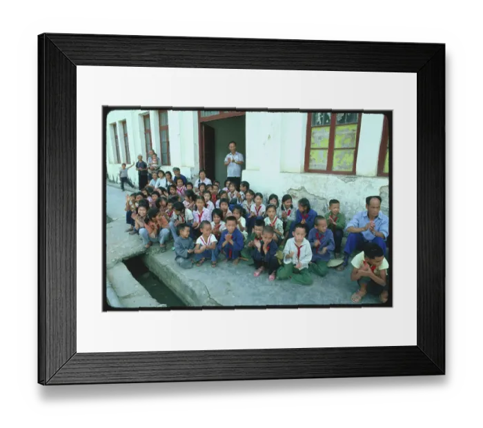 Framed Print : Chinese Schoolchildren Clapping Framed Print : Chinese Schoolchildren Clapping
