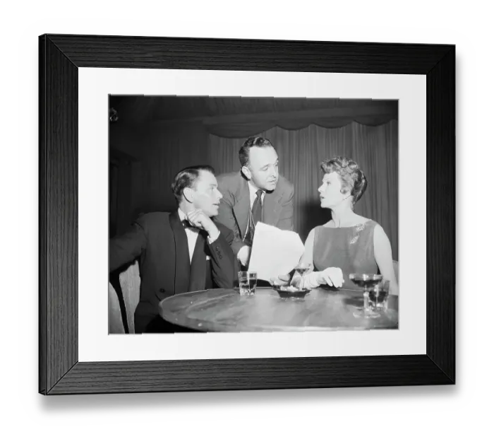 Framed Print : Rita Hayworth, Frank Sinatra & George Sid