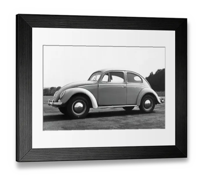 Framed Print : Profile View Of Volkswagen Bug / Beetle Framed Print : Profile View Of Volkswagen Bug / Beetle