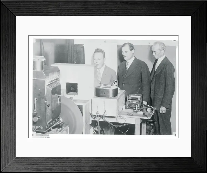 Framed Print : Dr. Alexanderson and Associates Watching Demonstration Framed Print : Dr. Alexanderson and Associates Watching Demonstration