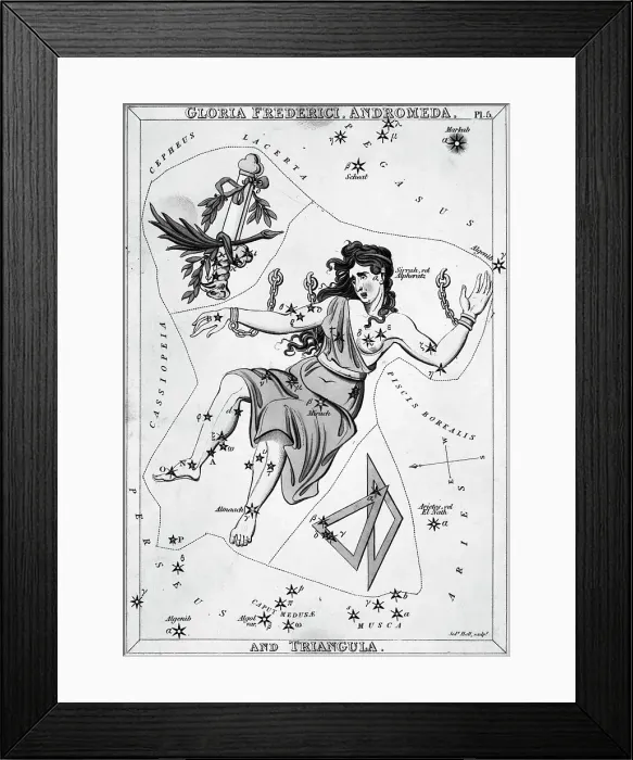 Framed Print : Constellations;Woman, Triangle; Illustrat Framed Print : Constellations;Woman, Triangle; Illustrat