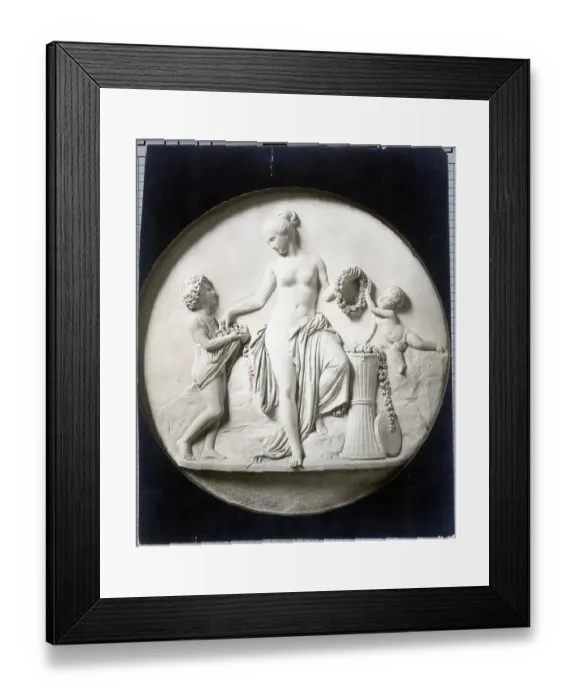 Framed Print : Relief Sculpture;Youths, Child Frolic Framed Print : Relief Sculpture;Youths, Child Frolic