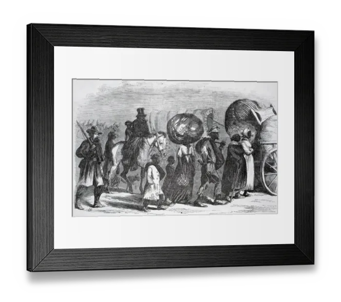 Framed Print : People March Thru Ga;Follow Sherman;Illu Framed Print : People March Thru Ga;Follow Sherman;Illu