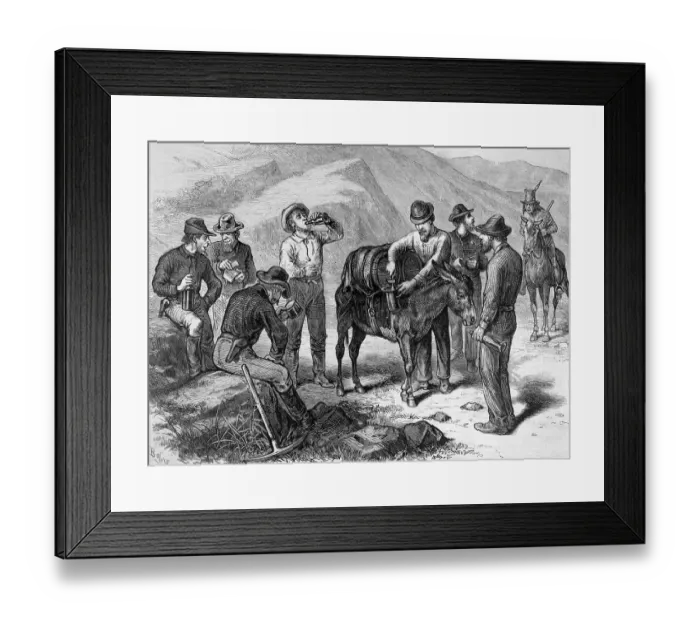 Framed Print : Westward Pioneers Breaking Camp