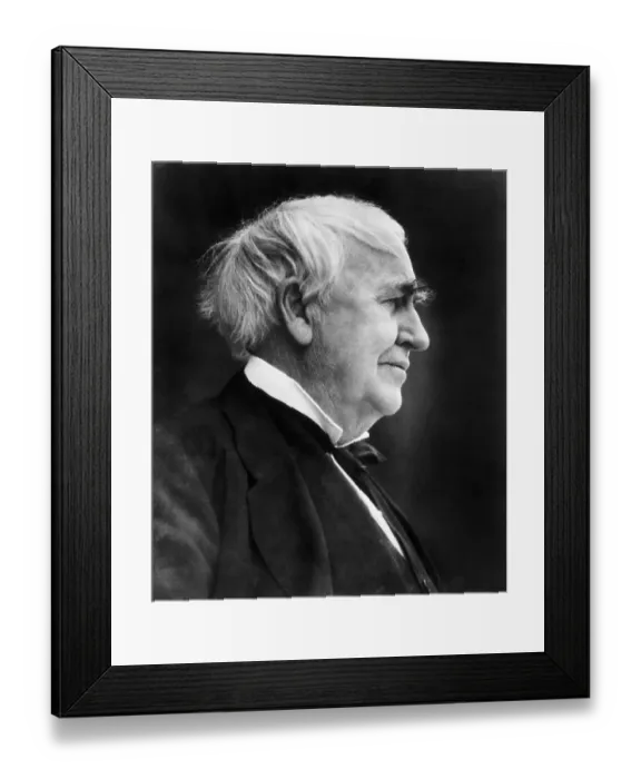 Framed Print : Thomas Edison Profile Alone Headshoulder Framed Print : Thomas Edison Profile Alone Headshoulder