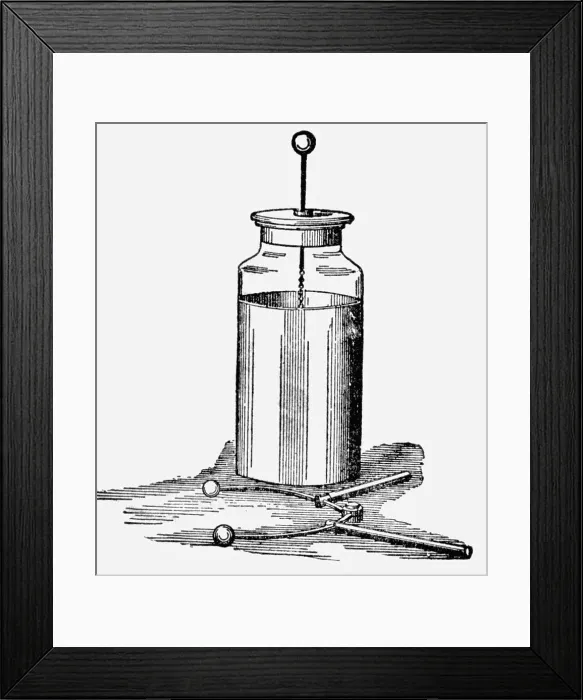 Framed Print : Leyden Jar Engraving Framed Print : Leyden Jar Engraving