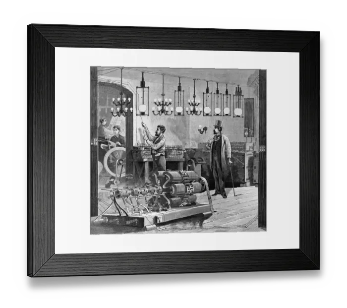 Framed Print : Levett Muller Elctric System Woodcut 188 Framed Print : Levett Muller Elctric System Woodcut 188